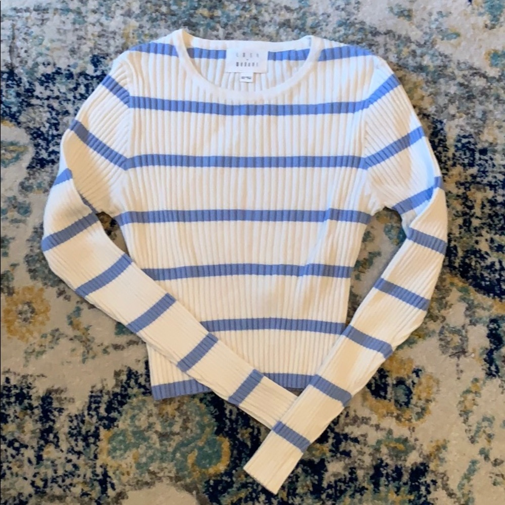 Striped sweater crop top
